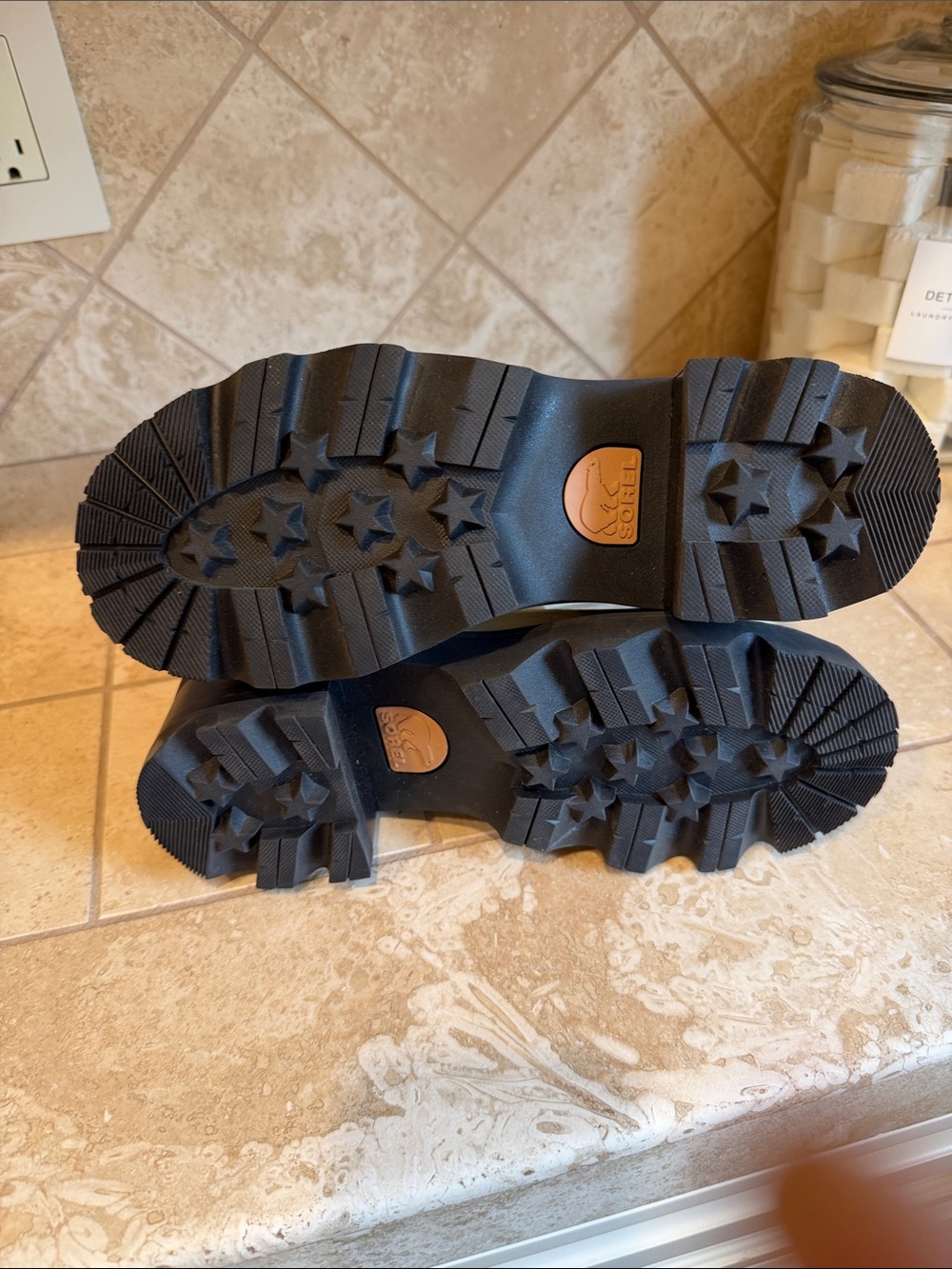 Sorel Cream Croc-Embossed Platform Chelsea Booties - Picture 5 of 6